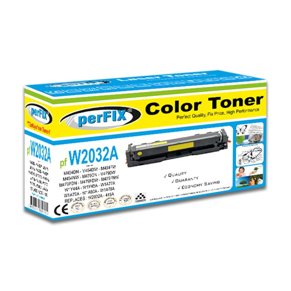 perFIX PF W2032A - CRG055 SARI CHİPSİZ 415A TONER 2,1K